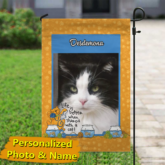 Life is Better – Personalized Photo & Name – Garden Flag & House Flag