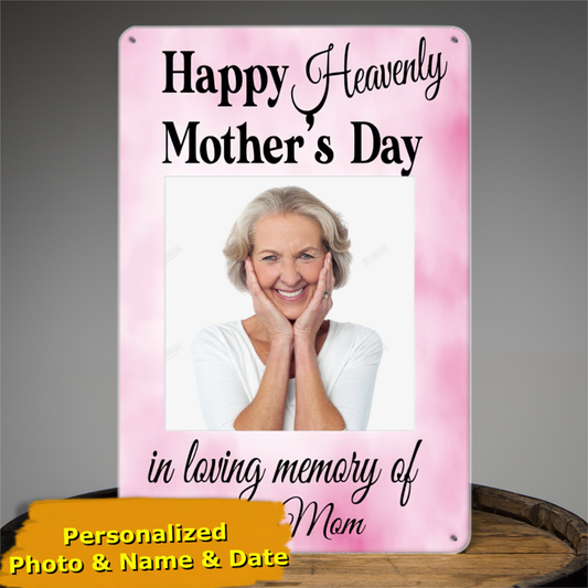 Mother's Day Memorial Tin Signs, Heavenly Mother's Day, Memory of Mom, Memorial for Mom, Heavenly Mom