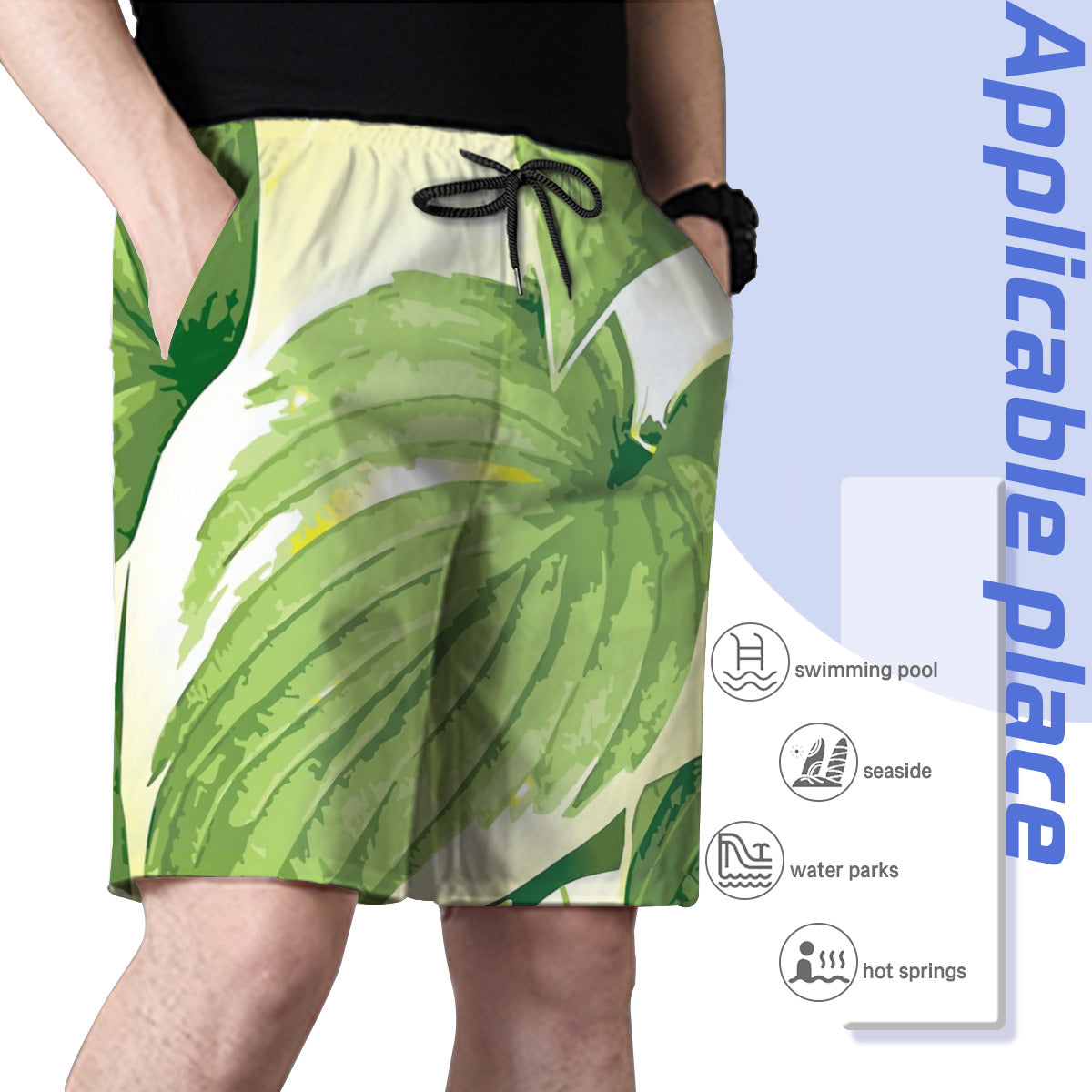 Ficus Plant 13 Graphic Men's Swim Trunks No.N35WO8