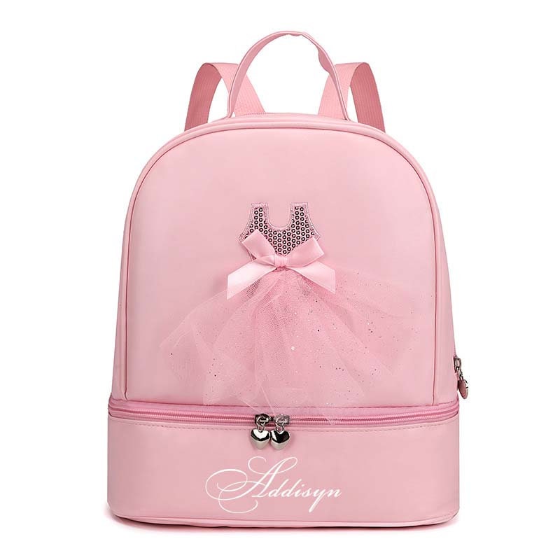 Dance Bags| Personalized Kids Ballerina Backpacks | Girl Preschool Book Bag with Shoe Compartment