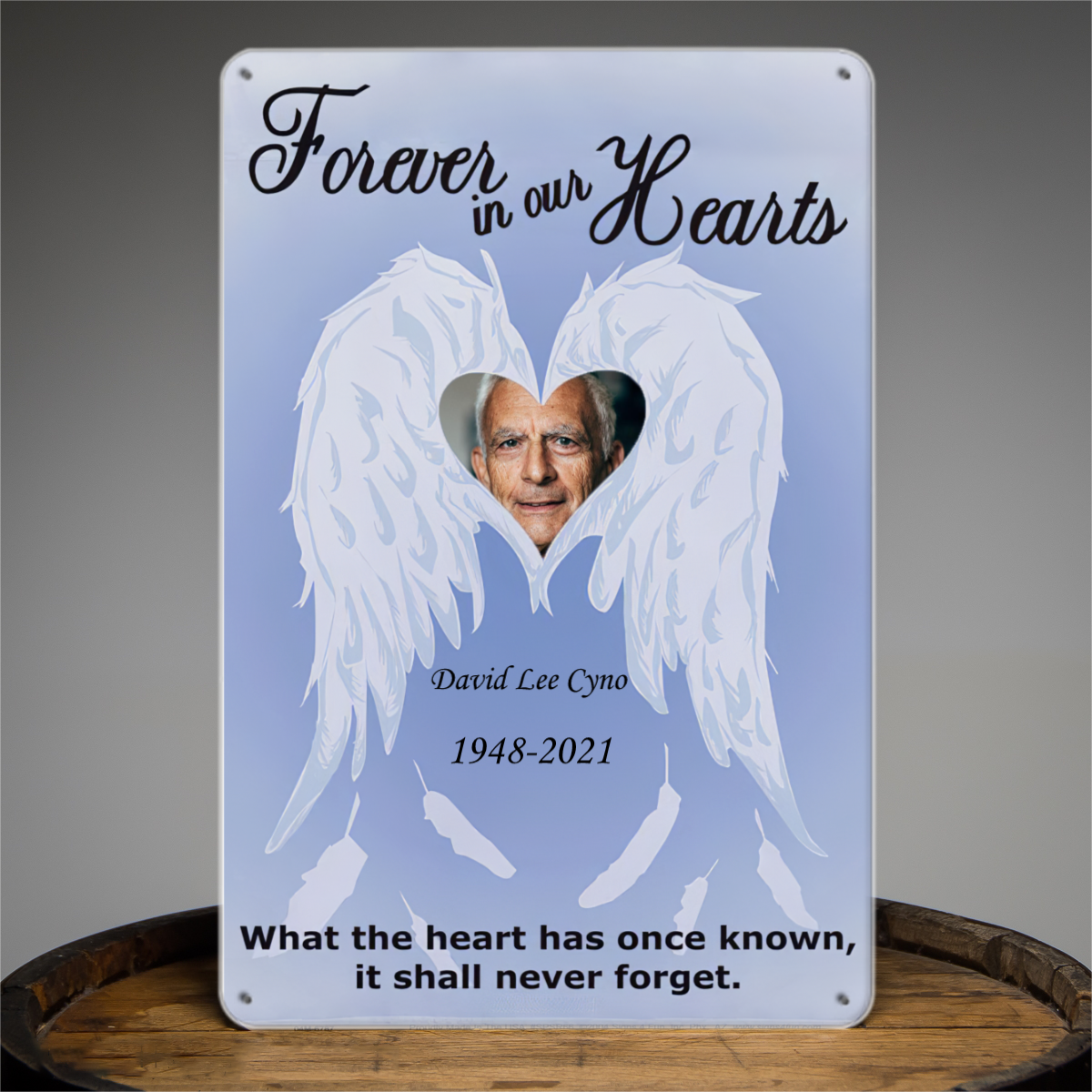 Personalized Forever In Our Hearts Lawn Tin Signs