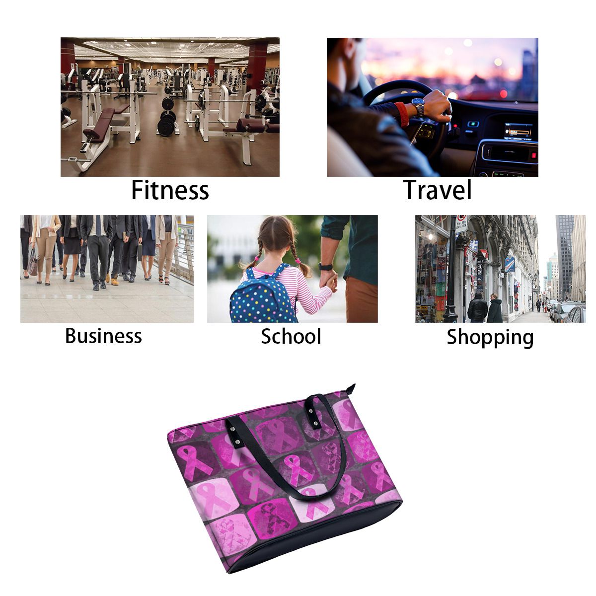 Breast Cancer Awareness Shoulder Bag No.ZAIVXS