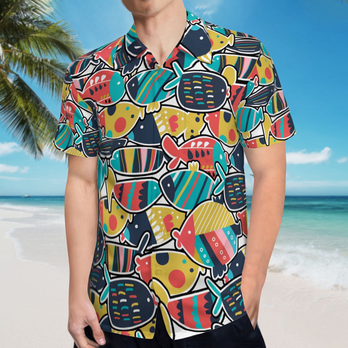 Cute Fishes Set Hawaiian Shirts No.RAKY8A