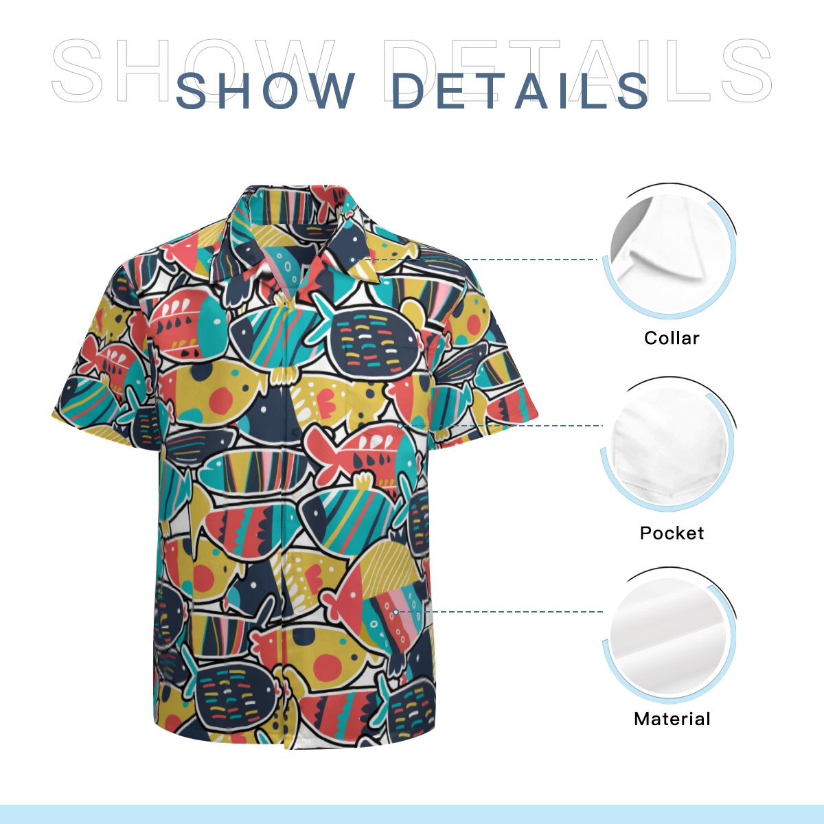 Cute Fishes Set Hawaiian Shirts No.RAKY8A