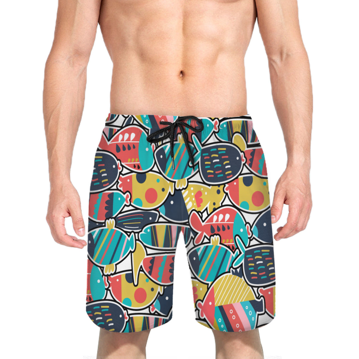 Cute Fishes Set Men's Swim Trunks No.RJX5R6