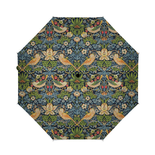 William Morris Strawberry Thief Floral Pattern Brushed Polyester Umbrella No.RUFW34