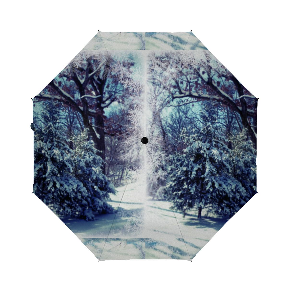 Silver Blue Winter Wonderland Christmas Umbrella No.RZKICE