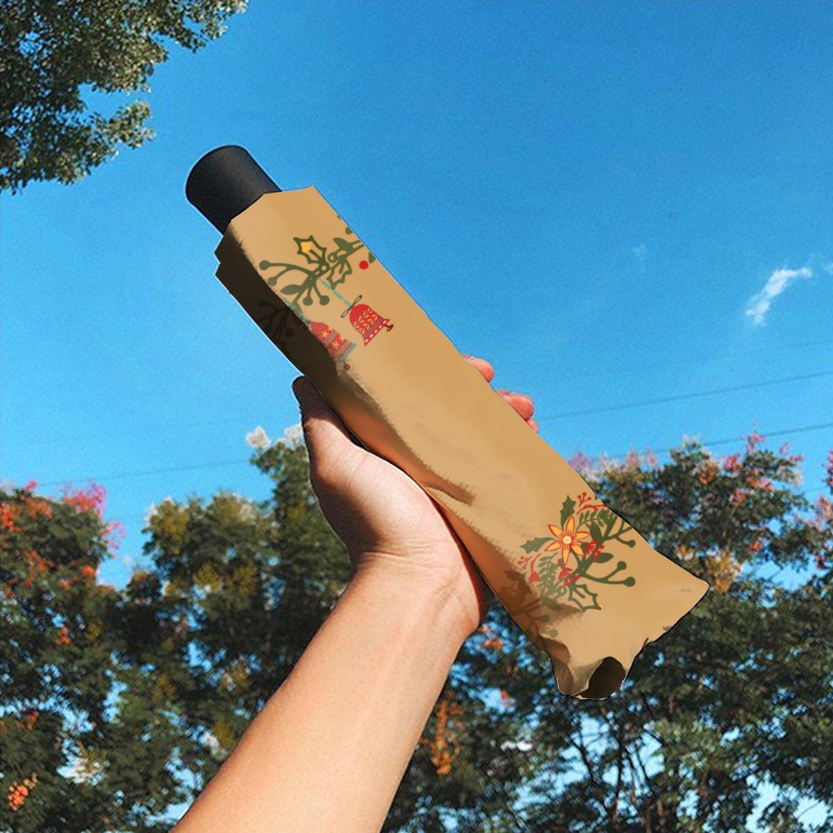 Woodland Wreath Design - Christmas Umbrella-2 No.WNL33W