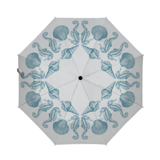 Sea Side Beach Merry Christmas Brushed Polyester Umbrella No.XSVFAO