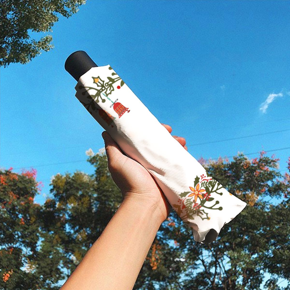 Woodland Wreath Design - Christmas Umbrella-3 No.Z6HM8E