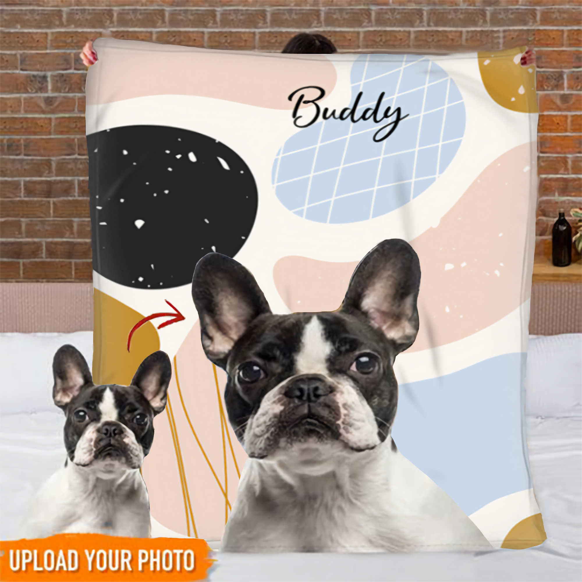 Upload Photo Dog Cat Personalized Fleece Blanket