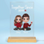 Doll Couple Sitting Gift For Him Gift For Her Personalized Rectangle Acrylic Plaque LED Lamp Night Light